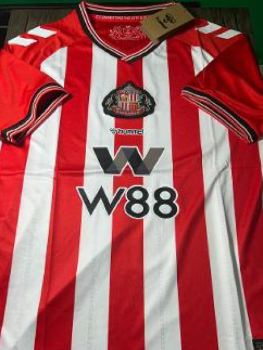 Hummel brand English Prem SUNDERLAND AFC Men's JERSEY Size M,L,XL,2X NEW w tags